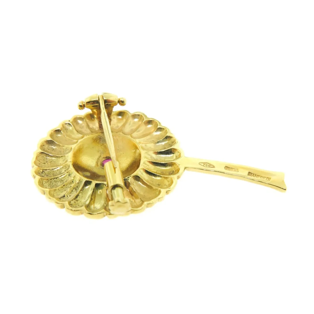 18k Sunflower Brooch by Manfredi