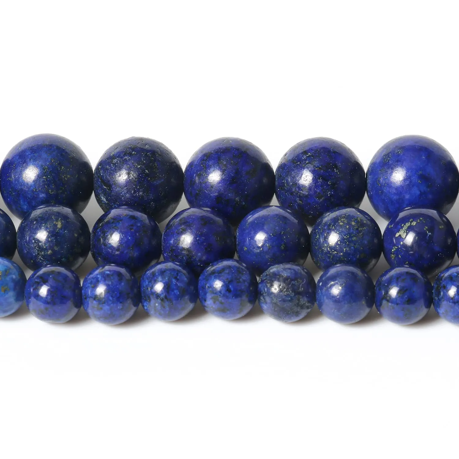 35pcs 10mm Natural Stone Beads Lapis Lazuli Beads Energy Crystal Healing Power Gemstone for Jewelry Making, DIY Bracelet Necklace