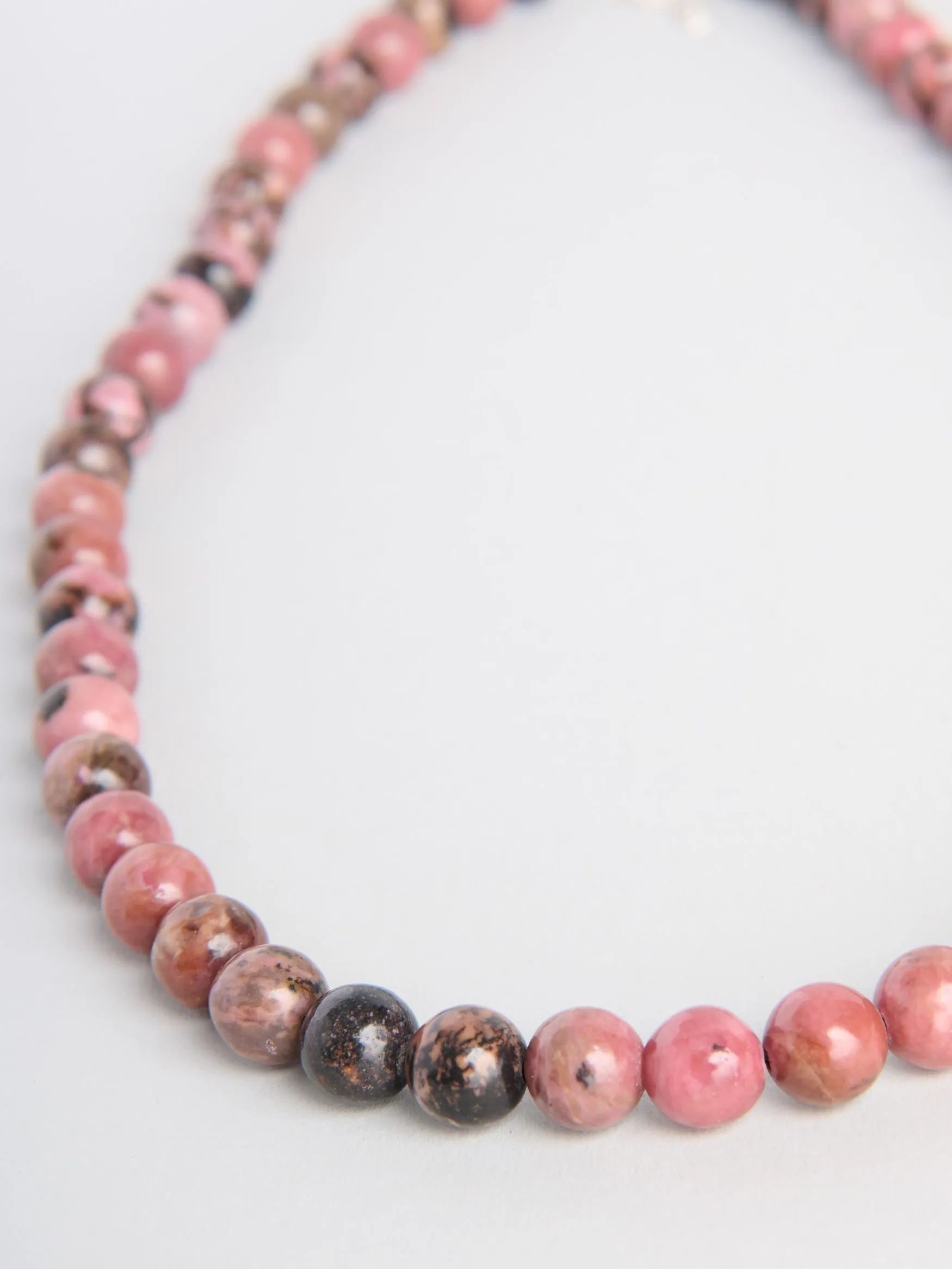 Affectionate Rhodonite - Beaded Gemstone Necklace