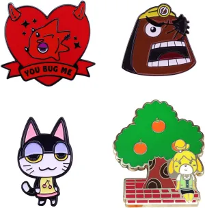 AnimalCrossing Enamel Pins Set, Cute Flick Resetti Punchy Isabelle New Hori-zons Brooch Metal Icons Lapel Pins Collection