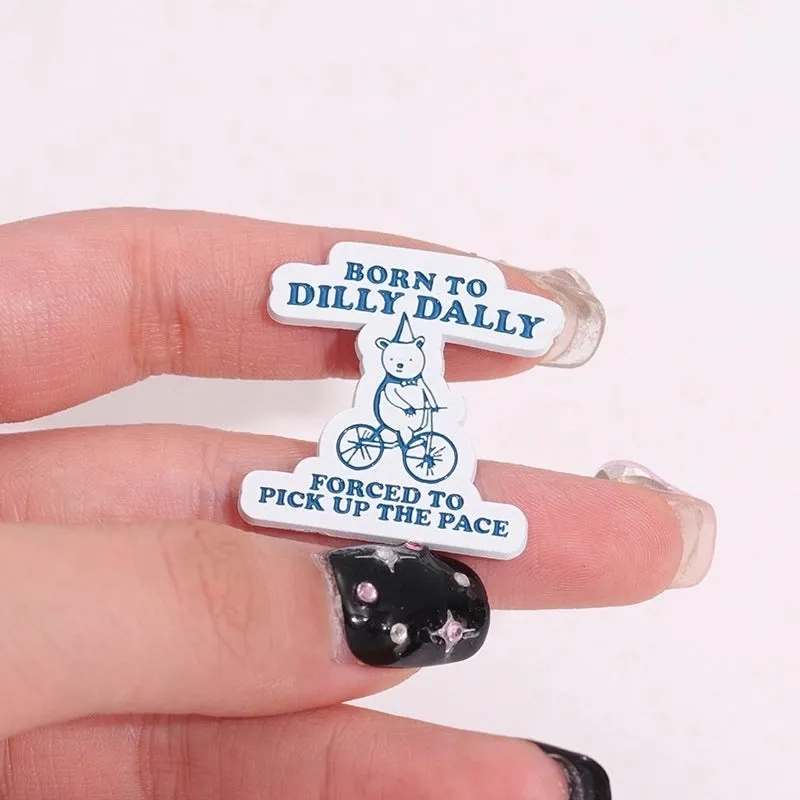 Cartoon Style Cute Cowboy Style Animal Letter Bicycle Alloy Stamping Stoving Varnish Plating Unisex Badge Brooches Collar Pin