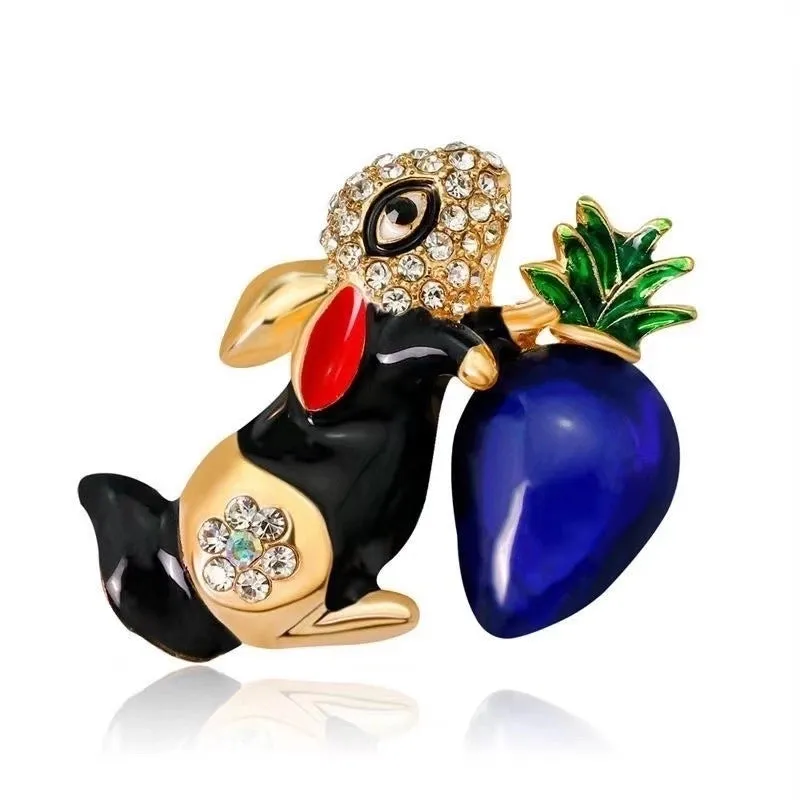 Cartoon Style Pin Animal Alloy Inlay Rhinestones Women'S Brooches