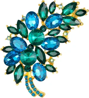 Created Crystal Fashion Brooch Pin Wedding Feather Brooches for Women | Brooches and Pins for Women | Dress accessories | Fashion Jewelry | Jewelry Pins and Brooches