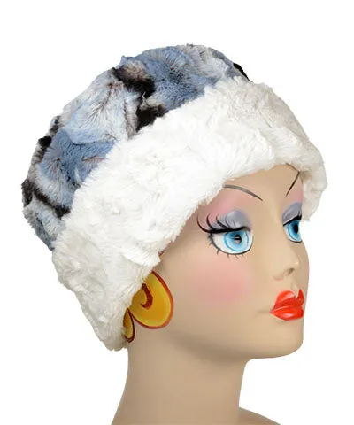 Cuffed Pillbox, Reversible (Solid or Two-Tone) - Cascade Luxury Faux Furs