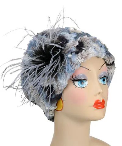 Cuffed Pillbox, Reversible (Solid or Two-Tone) - Cascade Luxury Faux Furs
