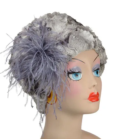 Cuffed Pillbox, Reversible (Solid or Two-Tone) - Cascade Luxury Faux Furs