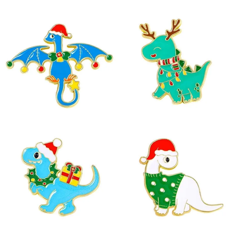 Cute Pin Animal Dinosaur Alloy Enamel Unisex Brooches