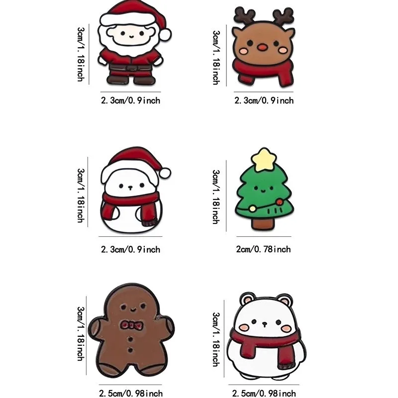 Cute Pin Cartoon Christmas Tree Metal Enamel Women's Brooches