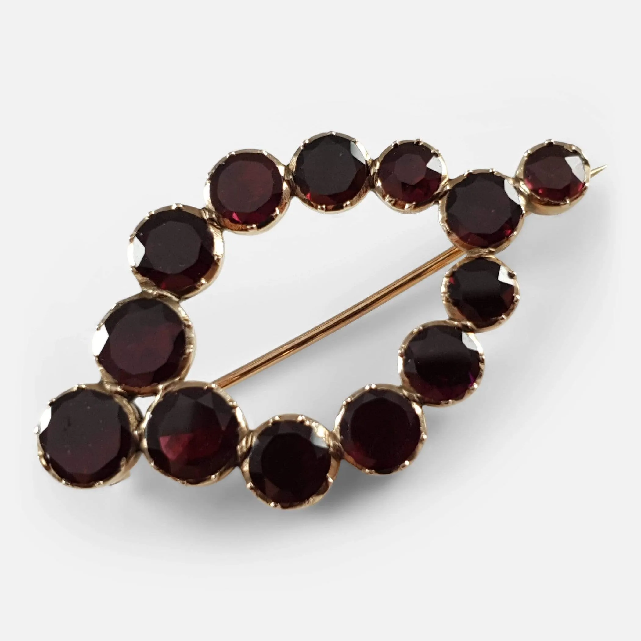 George III Gold and Almandine Garnet Brooch