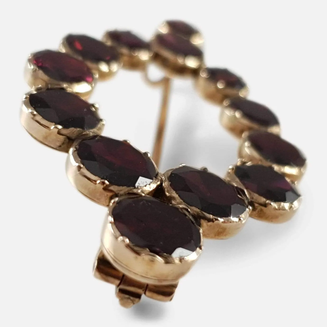 George III Gold and Almandine Garnet Brooch