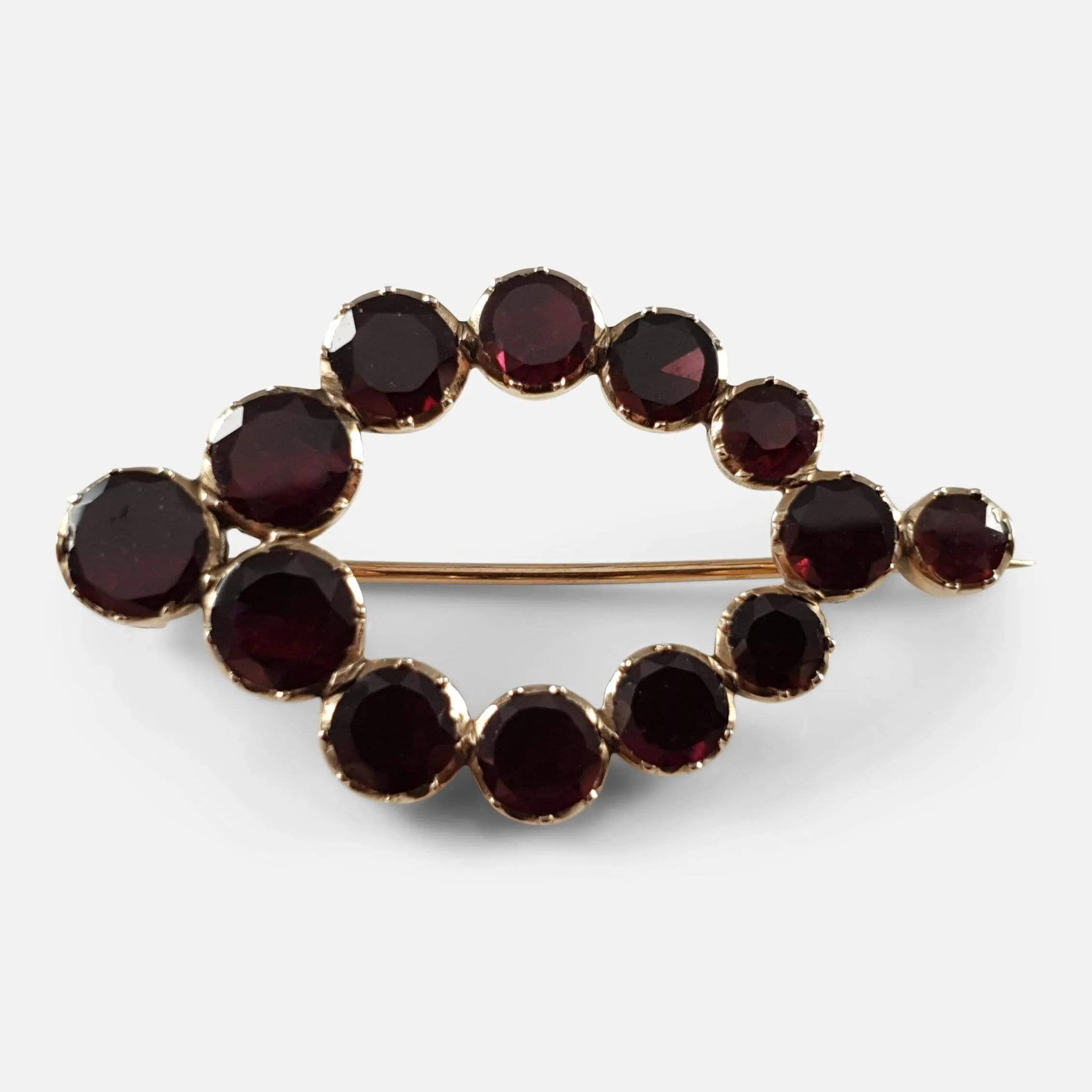 George III Gold and Almandine Garnet Brooch