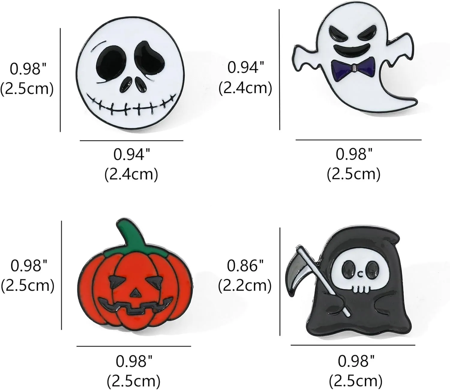 Halloween Enamel Pins Cute Enamel Pins Brooches Set Skull Ghost Funny Aesthetic Backpack Lapel Badge Pins back Buttons Accessories