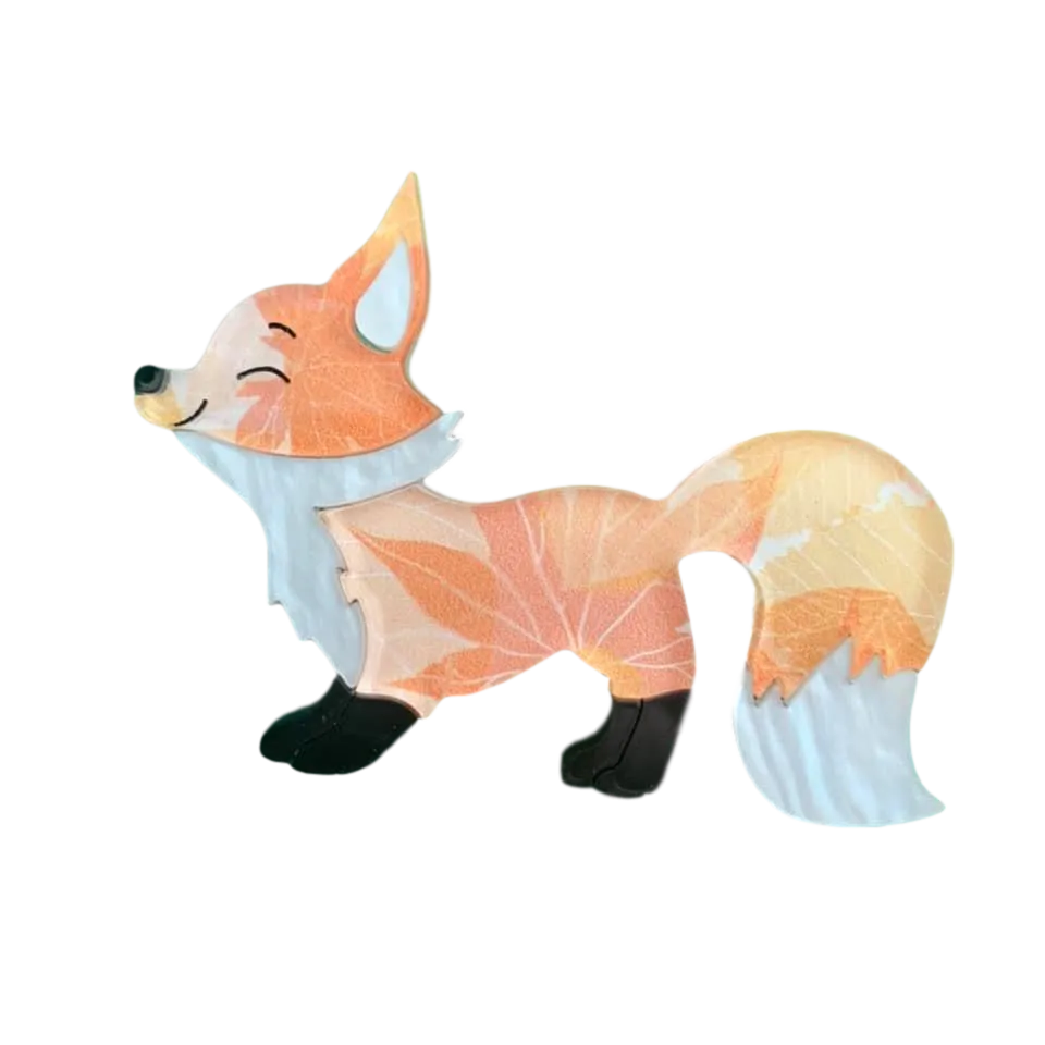 Hunter the autumn - Fox 🦊 brooch - Set of 4