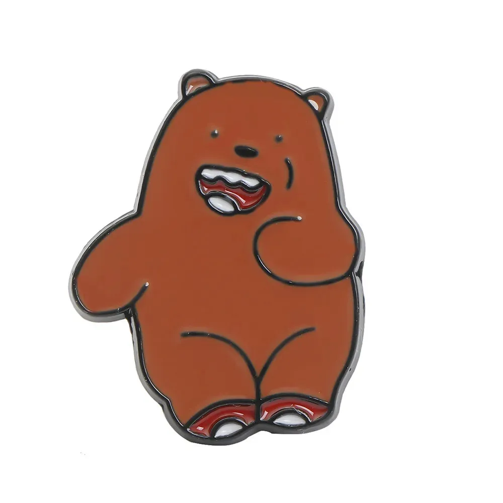 Lapel Pins Bear Panda Women's Brooch Jewelry for Clothing Metal Badges on Backpack Cap Enamel Pin Anime Pines Brooches