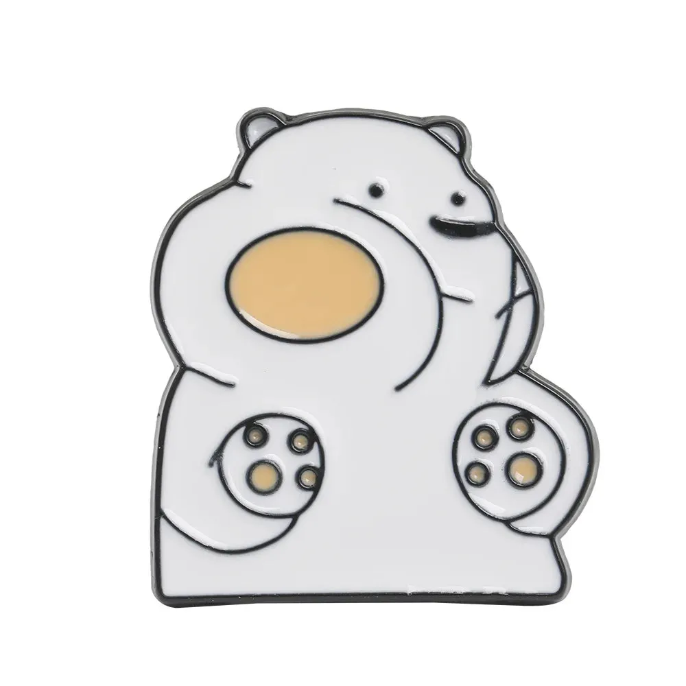 Lapel Pins Bear Panda Women's Brooch Jewelry for Clothing Metal Badges on Backpack Cap Enamel Pin Anime Pines Brooches