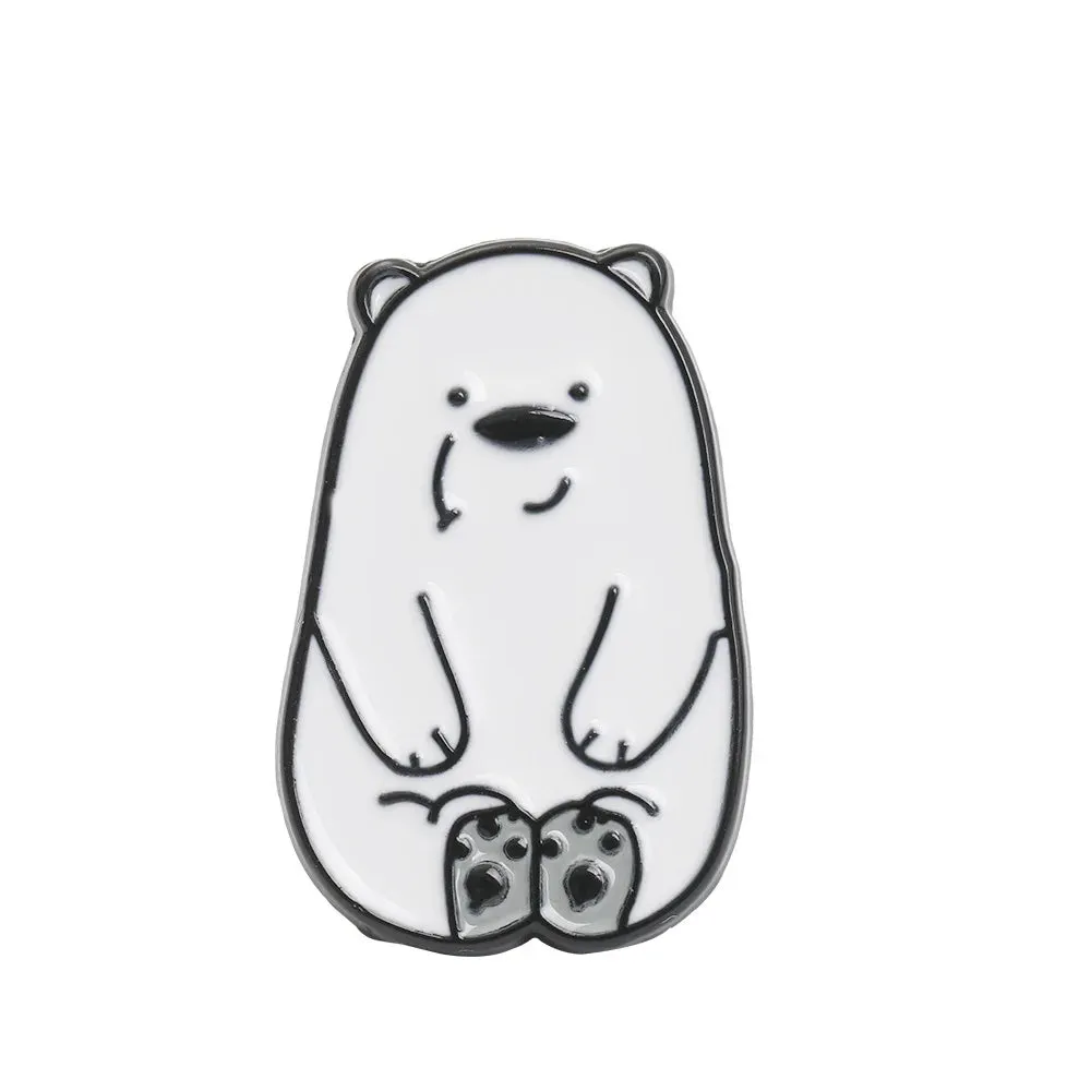 Lapel Pins Bear Panda Women's Brooch Jewelry for Clothing Metal Badges on Backpack Cap Enamel Pin Anime Pines Brooches
