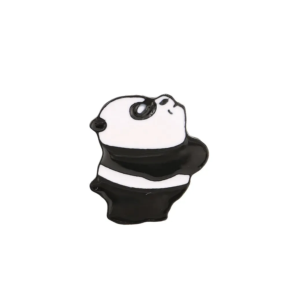 Lapel Pins Bear Panda Women's Brooch Jewelry for Clothing Metal Badges on Backpack Cap Enamel Pin Anime Pines Brooches