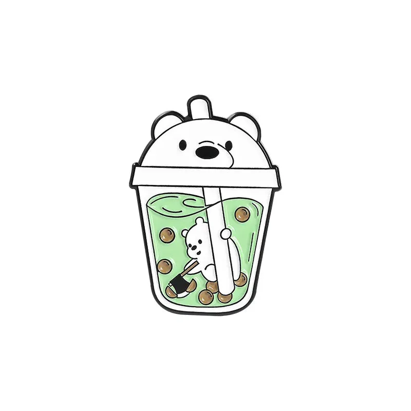 Lapel Pins Bear Panda Women's Brooch Jewelry for Clothing Metal Badges on Backpack Cap Enamel Pin Anime Pines Brooches