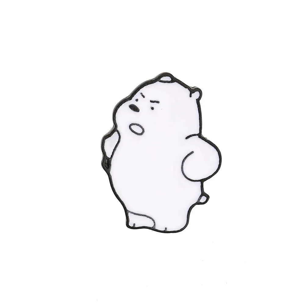 Lapel Pins Bear Panda Women's Brooch Jewelry for Clothing Metal Badges on Backpack Cap Enamel Pin Anime Pines Brooches
