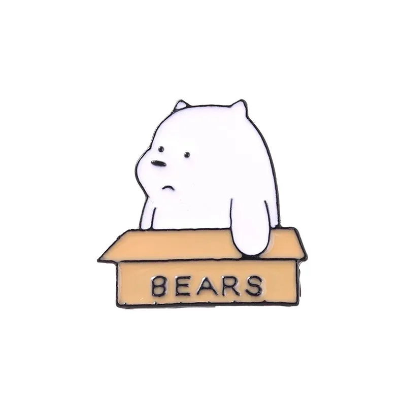 Lapel Pins Bear Panda Women's Brooch Jewelry for Clothing Metal Badges on Backpack Cap Enamel Pin Anime Pines Brooches