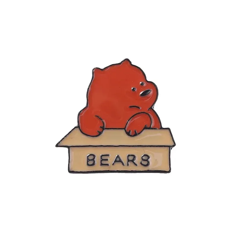Lapel Pins Bear Panda Women's Brooch Jewelry for Clothing Metal Badges on Backpack Cap Enamel Pin Anime Pines Brooches