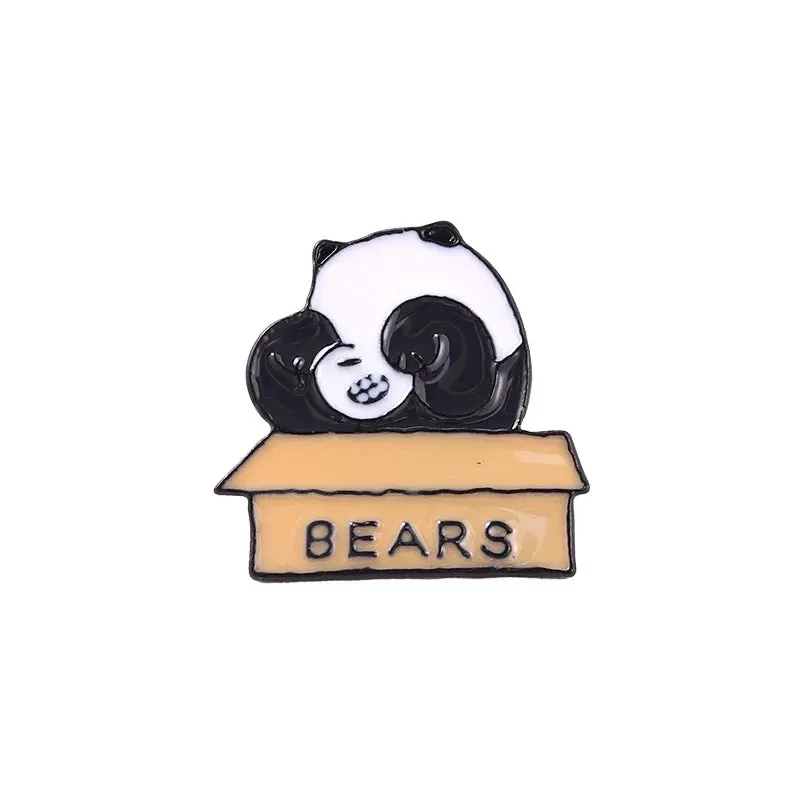 Lapel Pins Bear Panda Women's Brooch Jewelry for Clothing Metal Badges on Backpack Cap Enamel Pin Anime Pines Brooches