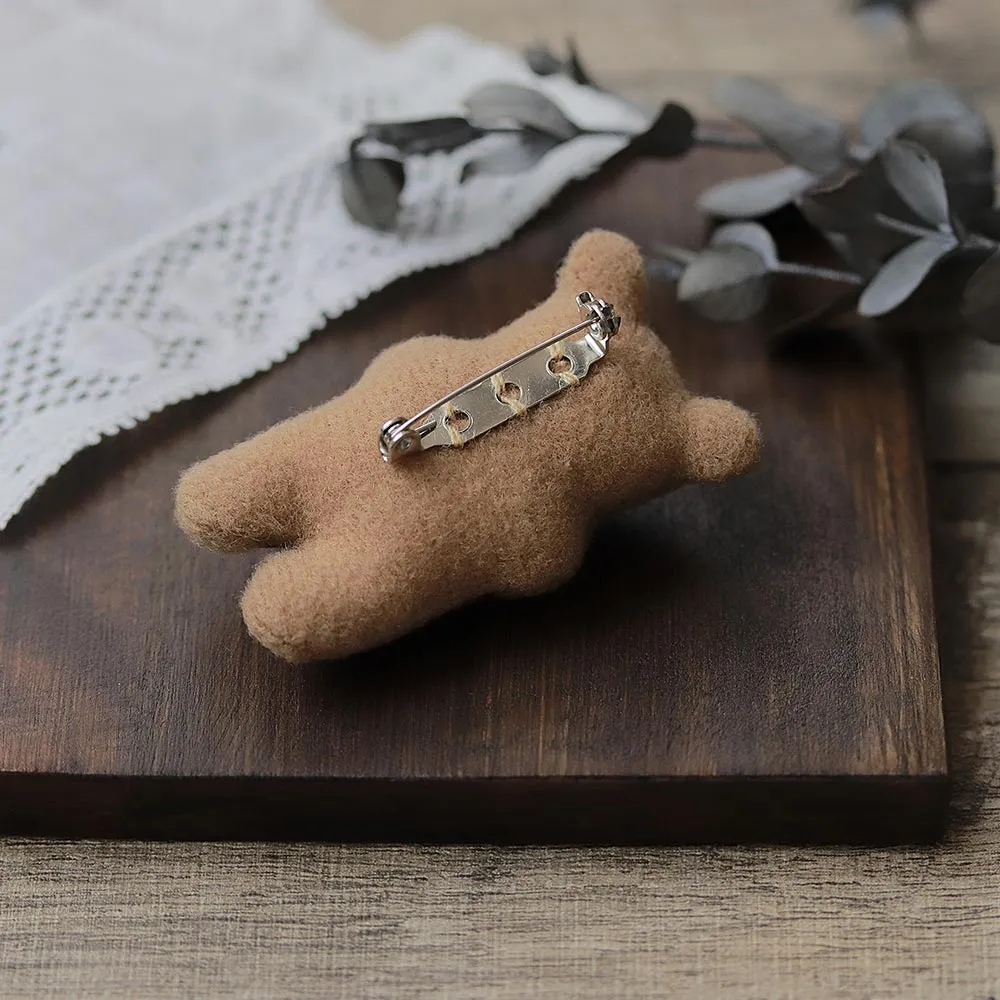 Little Bear and Bread Padded Brooch