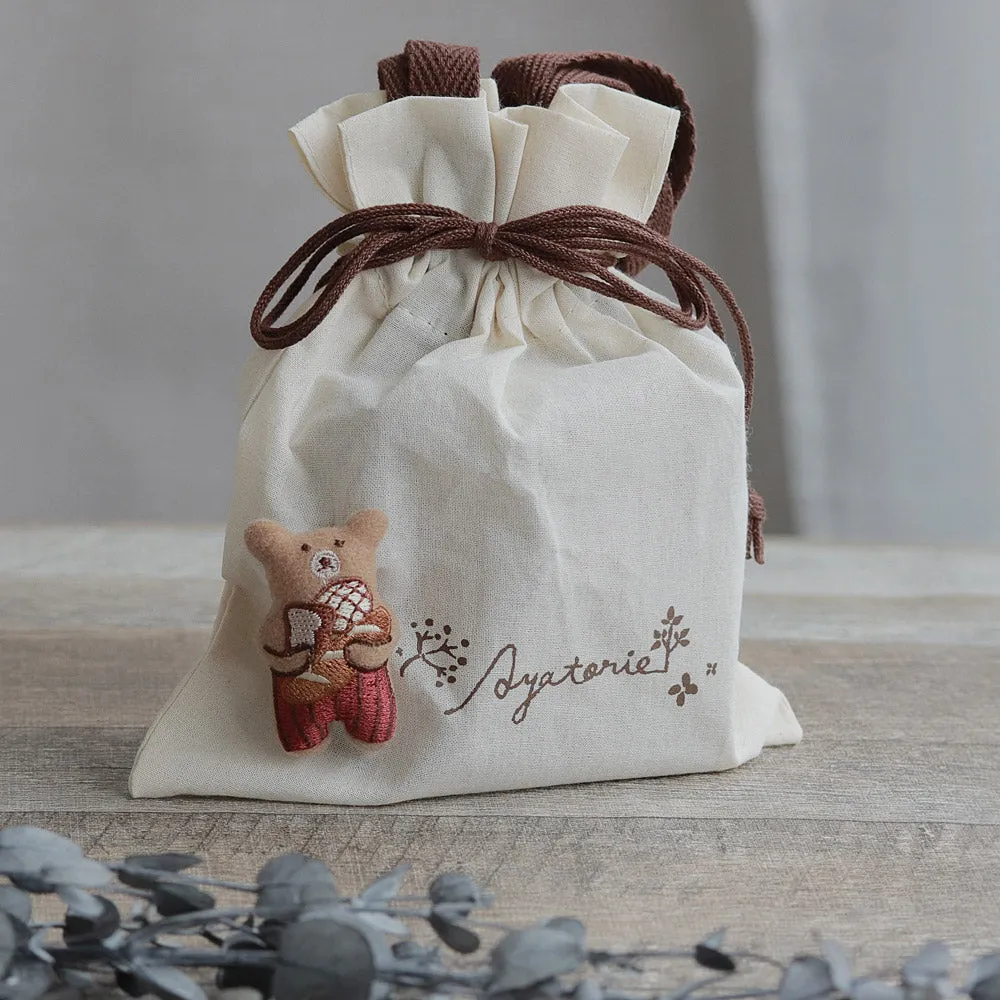Little Bear and Bread Padded Brooch