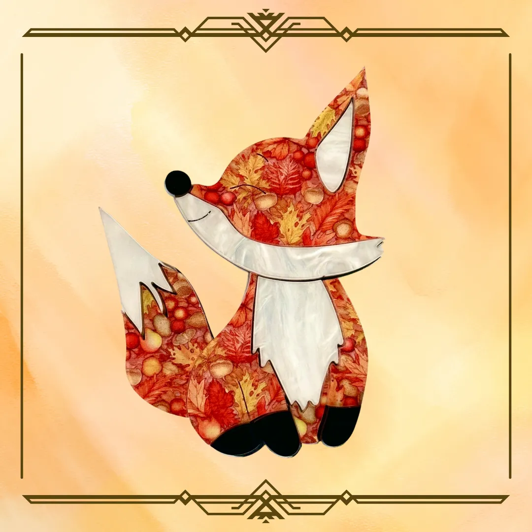 Maple the Fox 🦊 🍁 - Brooch - Set of 4