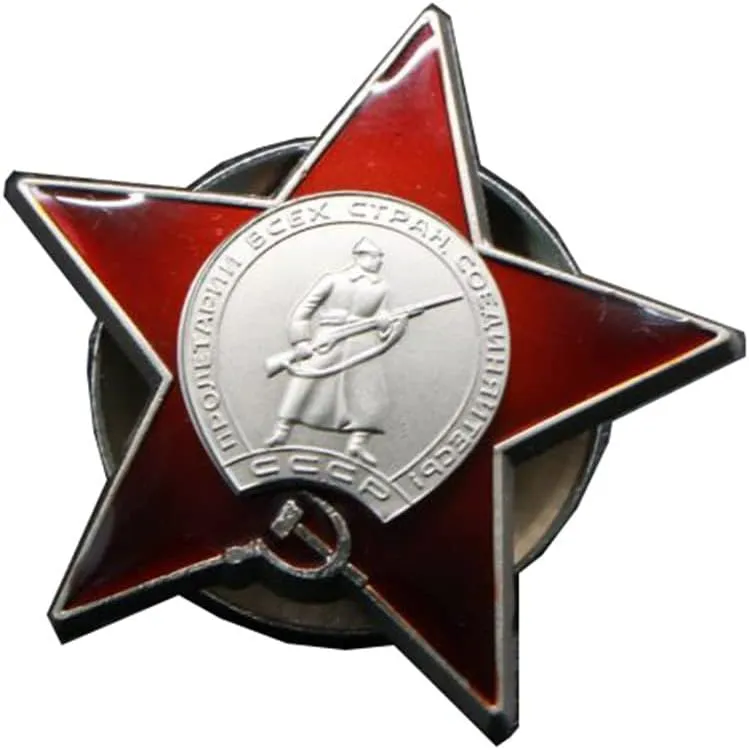 Order of Red star Russian Red Army Soviet Union USSR military Medal Badge CCCP Medal Commemorative Commemorative coins Brooch Medal Outdoor Tactical Gender Pin Badge Commemorative Coin Gift