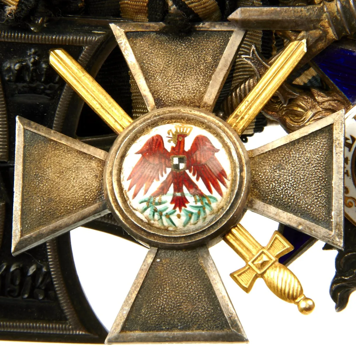 Original German WWI WWII High Ranking Officer Medal Bar - 13 Medals