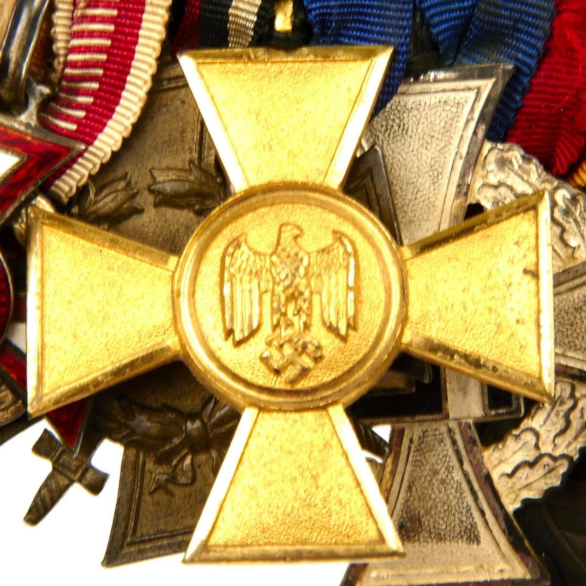 Original German WWI WWII High Ranking Officer Medal Bar - 13 Medals