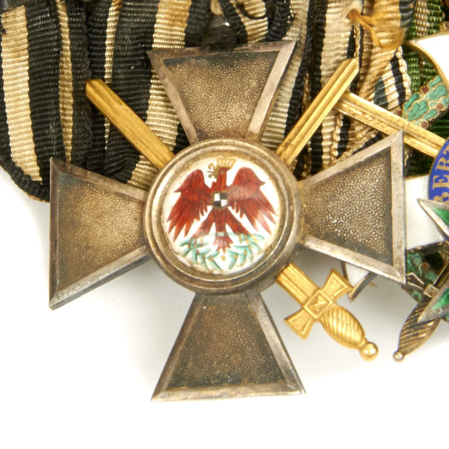 Original German WWI WWII High Ranking Officer Medal Bar - 13 Medals