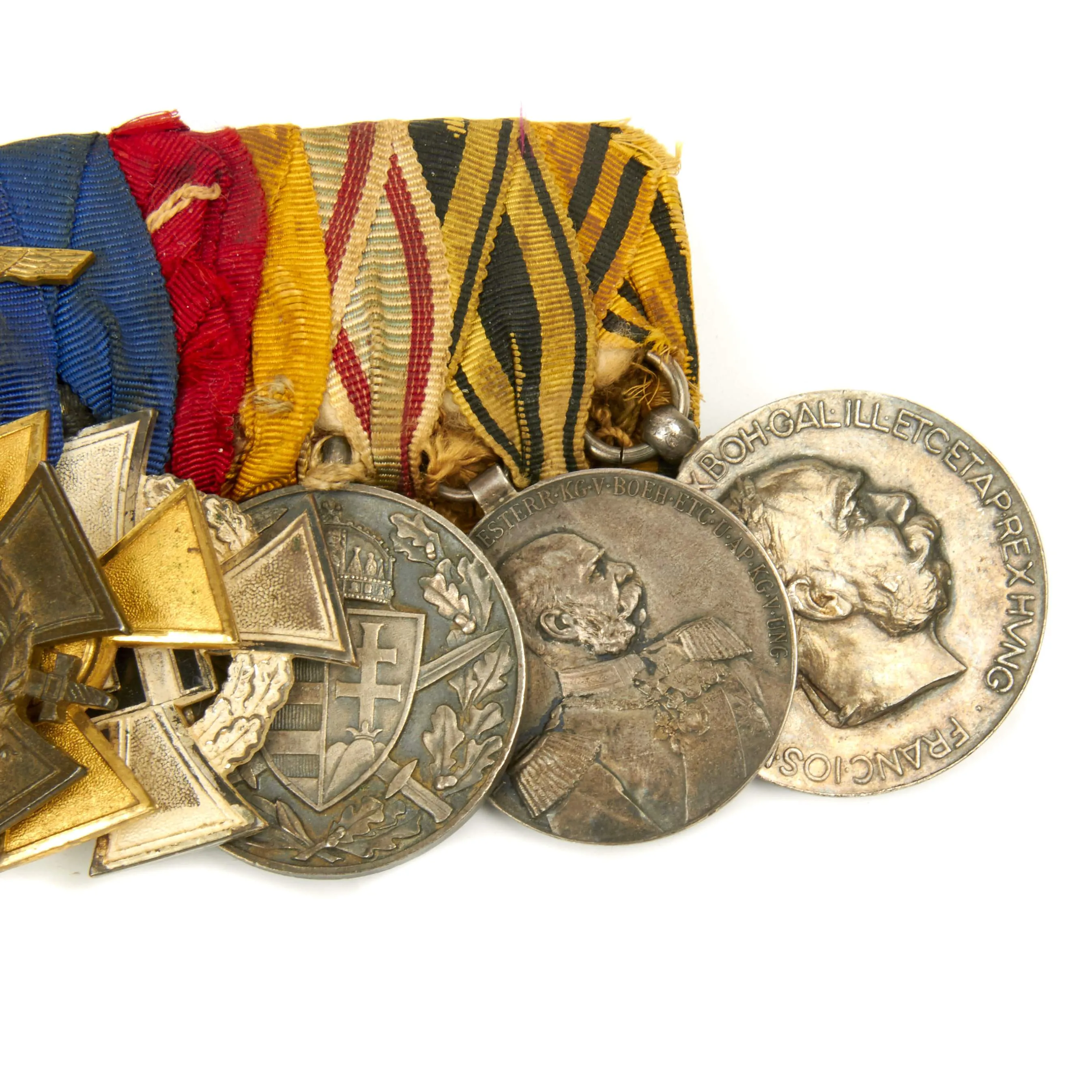 Original German WWI WWII High Ranking Officer Medal Bar - 13 Medals