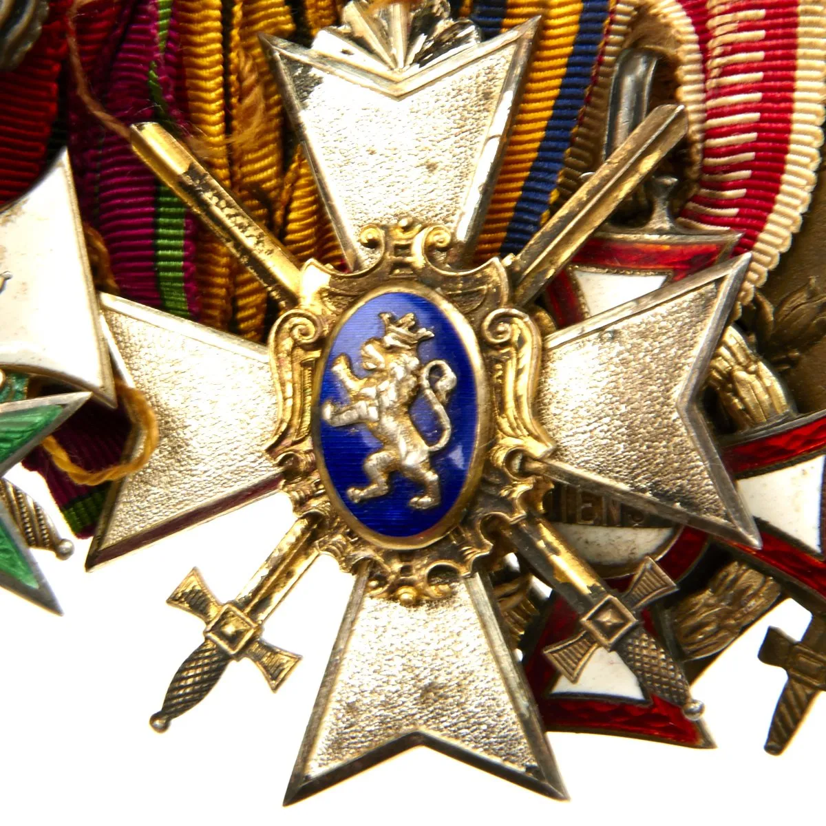 Original German WWI WWII High Ranking Officer Medal Bar - 13 Medals