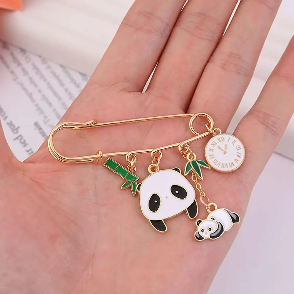 Panda Brooch Cute Oil Dripping Panda Brooch Outdoors Lapel Pins Badge Brooch Pins (Bro000001)