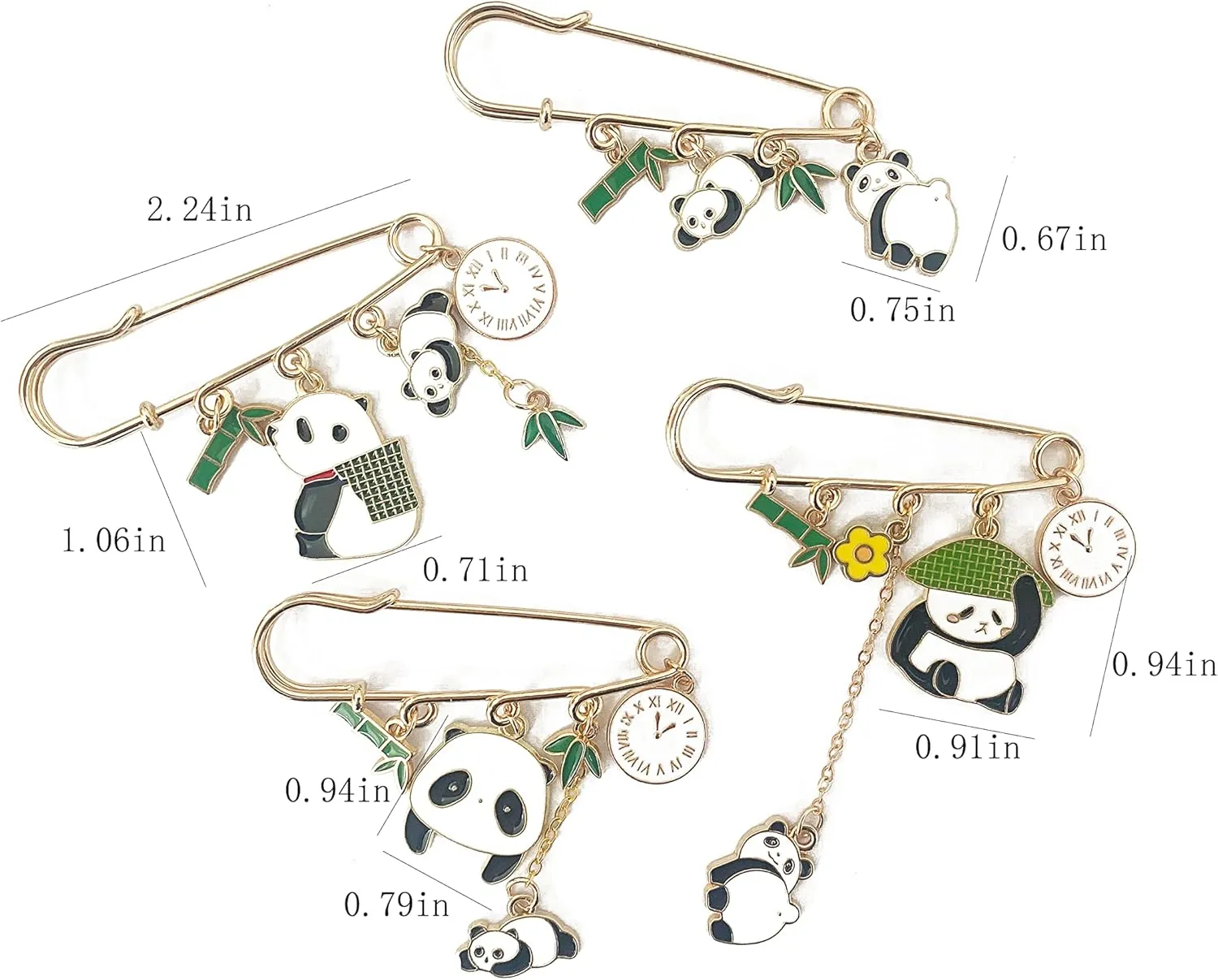 Panda Brooch Cute Oil Dripping Panda Brooch Outdoors Lapel Pins Badge Brooch Pins (Bro000001)