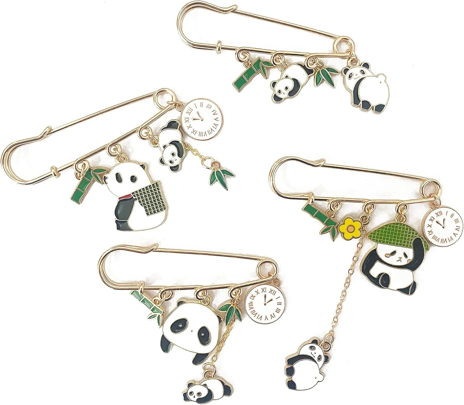 Panda Brooch Cute Oil Dripping Panda Brooch Outdoors Lapel Pins Badge Brooch Pins (Bro000001)