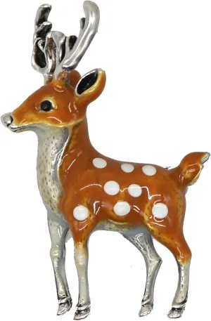 Pretty Owl Crystal Brooch Pins Elegant Rhinestone Animal Statement Brooches Fashion Jewelry Accessories for Women Men Gift (Sika Deer)