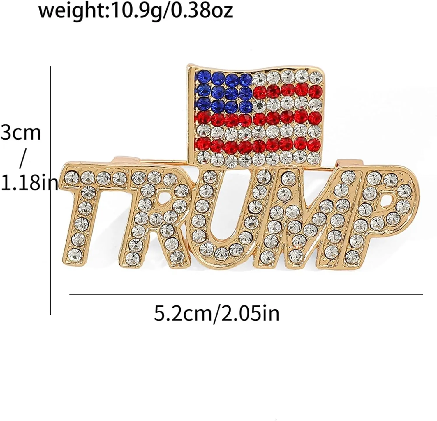 Rhinestone Bowknot USA Flag Brooch Pin for Women Fashion Crystal 4th of July American Patriotic Medal Blue Red Brooches Independence Memorial Day Jewelry