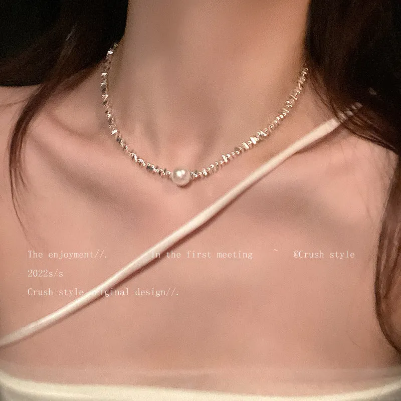 SISSLIA 2023 New Luxury Customized Necklace Pearl Design Rhinestone Fashion Jewelry Necklaces