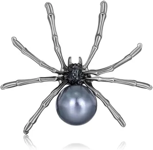 Spider Brooch Pins for Women, Pearl Spider Brooch Pin, Cute Spider Animal Brooch Lapel Pin, Bohemian Spider Brooches Pins for Women Hat Bag Suit Dress Accessories Jewelry