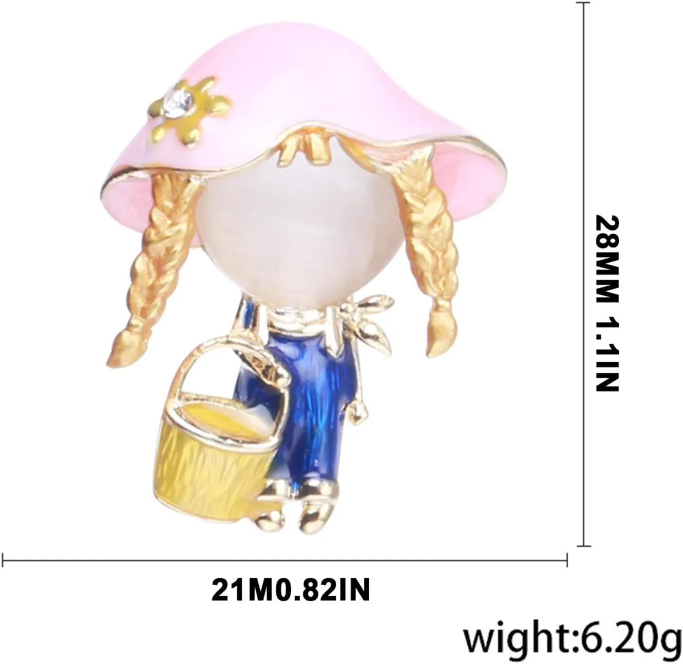 Trendy Brooch Pin for Women Men Cute Little Girl Brooch Personality Cartoon Creative Pin Cardigan Accessories Brooch Pins for Wedding Bouquet Party Decoration