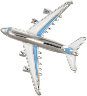 WLLAY Alloy Airplane Brooch Pins Enamel Red Plane Luxury Brand Brooches for Women Men Costumes Aircraft Brooch